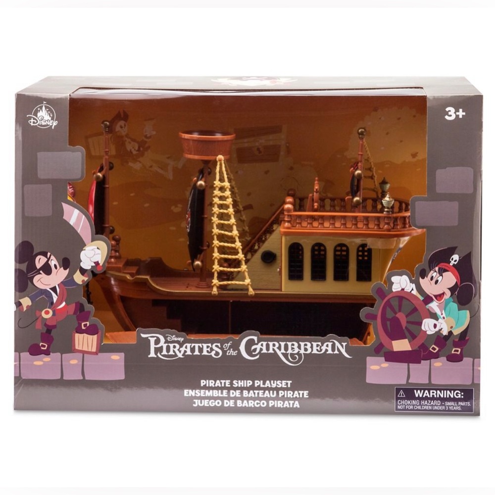 Disney Parks Pirates of the Caribbean Mickey & Friends Ship Playset Toy NEW